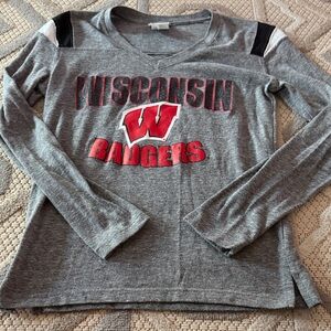 Wisconsin Badgers Women's Gray Long Sleeve Tee